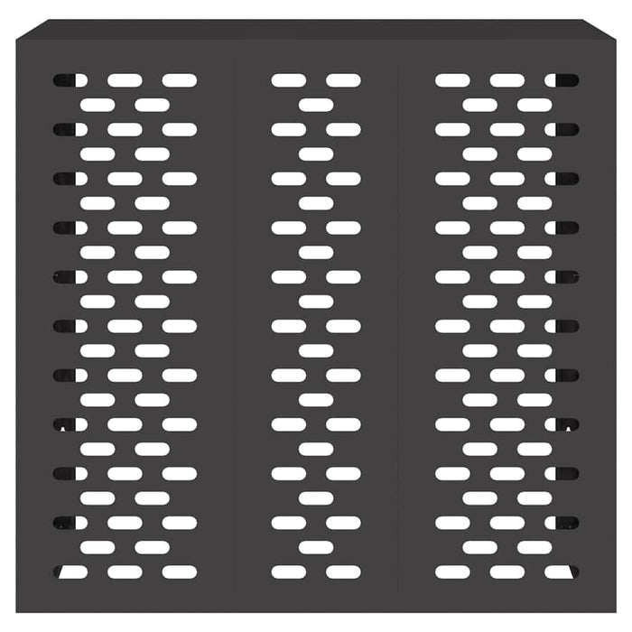 Deksel til klimaanlegg Svart 110 x 50 x 105 cm Stål