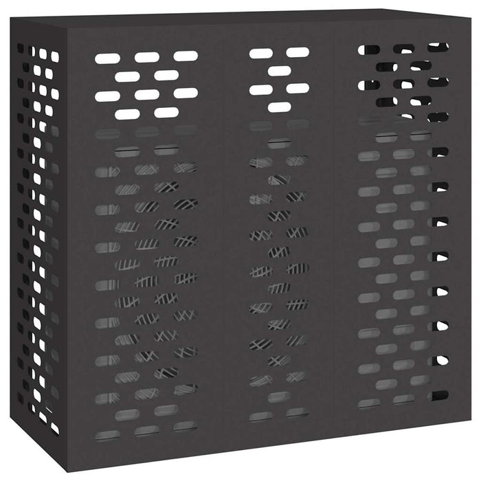 Deksel til klimaanlegg Svart 110 x 50 x 105 cm Stål