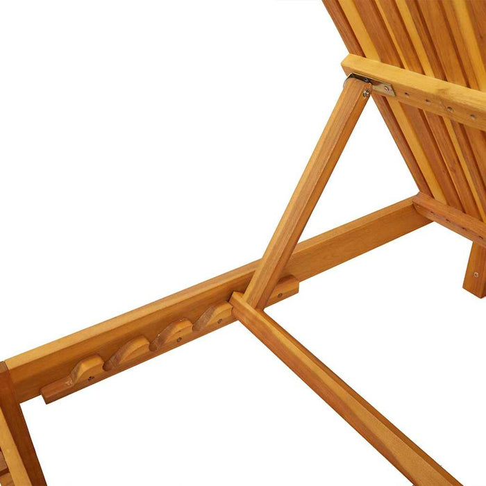 Solstol med pute 200x55x30 cm Massivt akasietre