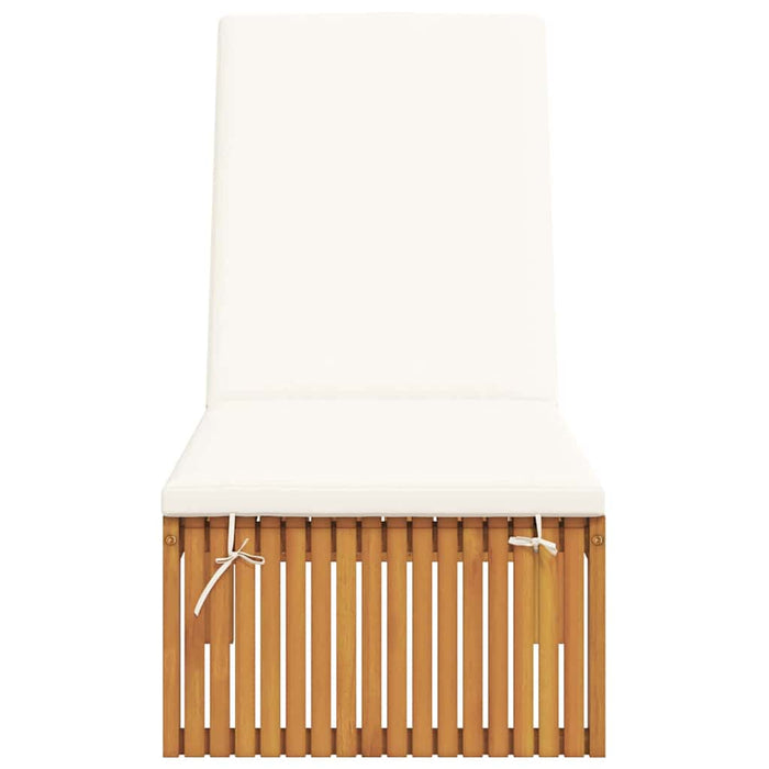 Solstol med pute 200x55x30 cm Massivt akasietre