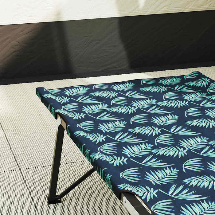 sammenleggbar solseng med bærevogn, bladmønster 600D Oxford-stoff