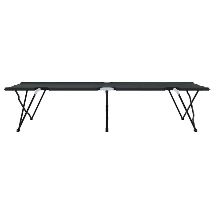 Sammenleggbare solsenger med bærevesker 2 stk Svart 600D Oxford-stoff