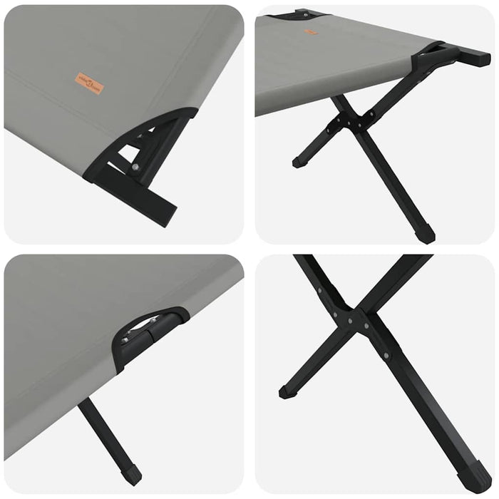 Sammenleggbar solseng med bæreelement Grå 600D Oxford-stoff