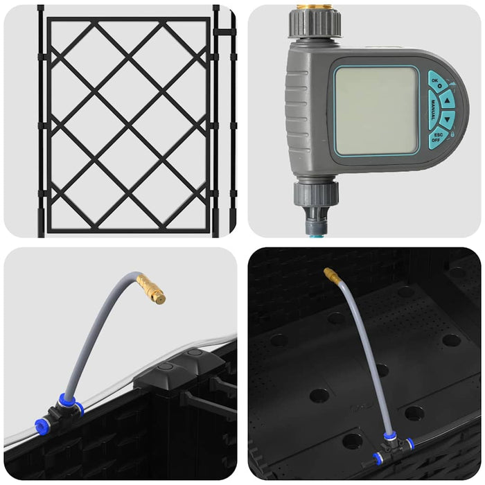 Hagepotter Svart 120 x 120 x 126 cm Stål