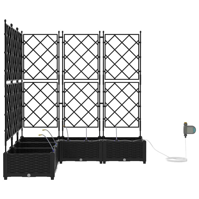 Hagepotter Svart 120 x 120 x 126 cm Stål