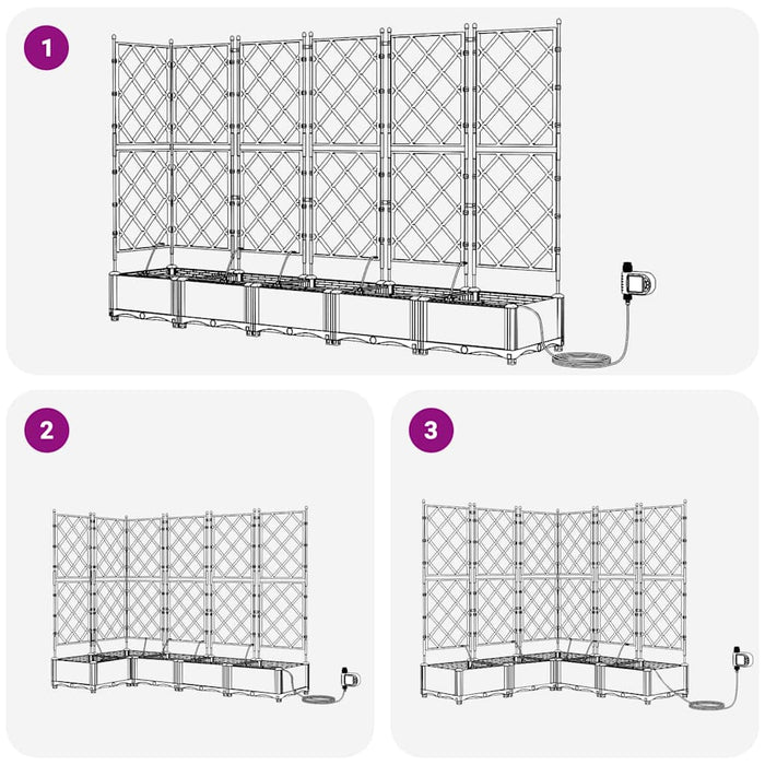 Hagepotter Svart 120 x 120 x 126 cm Stål