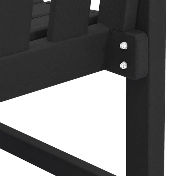 Hagebenk med pute Svart 120 x 59 x 88cm HDPE