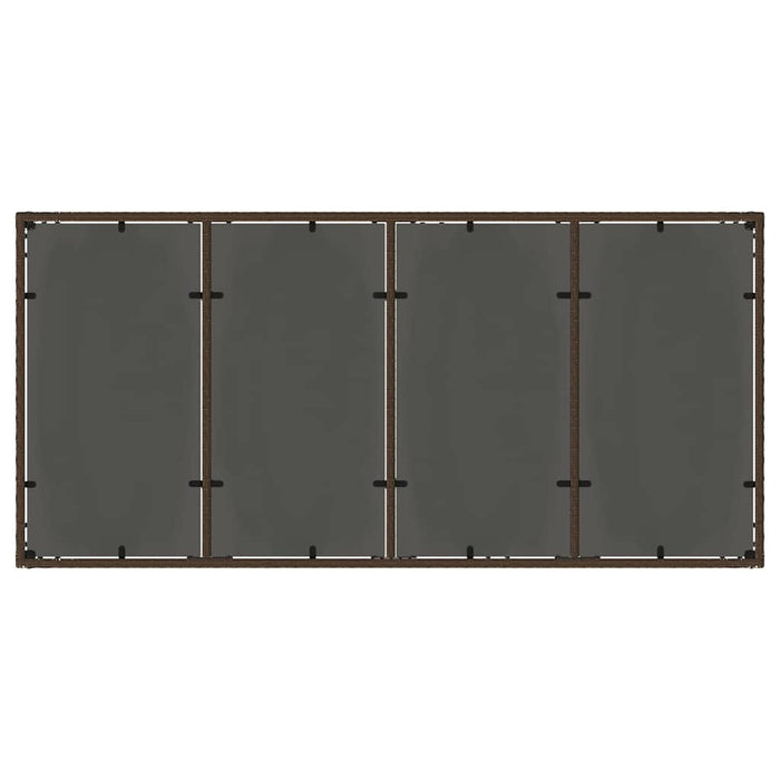 9-delt hagemøbelsett Brun Poly Rattan