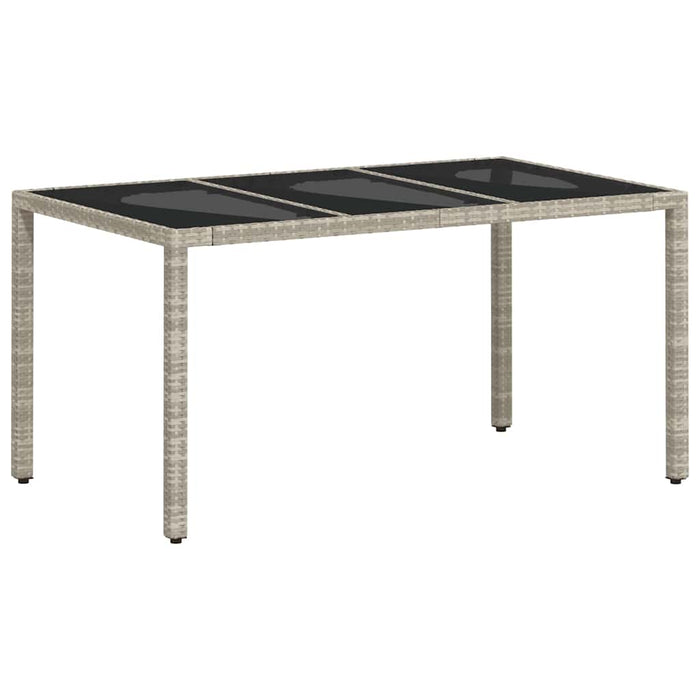 Hage Spisegruppe 7 pcs Lysegrå 150 x 90 x 75 cm Poly Rotting