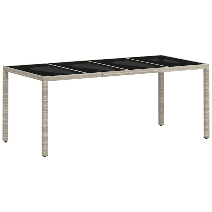 Hage Spisegruppe 7 pcs Lysegrå 190 x 90 x 75 cm Poly Rotting