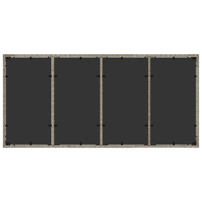 Hage Spisegruppe 7 pcs Lysegrå 190 x 90 x 75 cm Poly Rotting