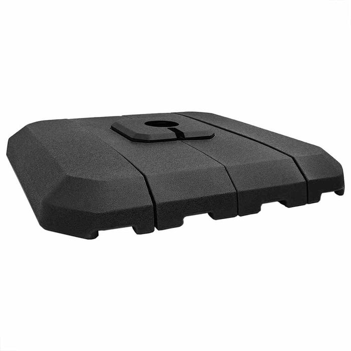 Cantilever parasollbase-sett 4 pcs Svart 98 x 98 x 13 cm Plast