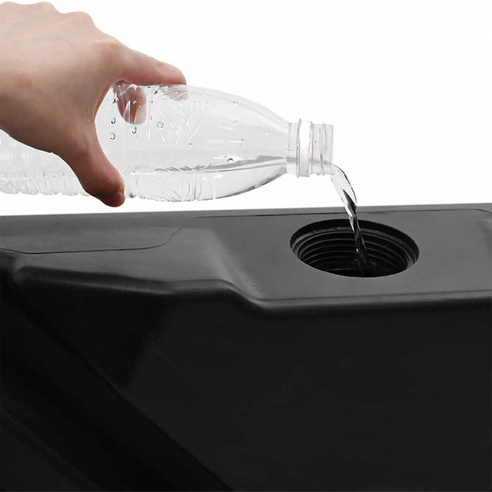 Cantilever parasollbase-sett 4 pcs Svart 98 x 98 x 13 cm Plast