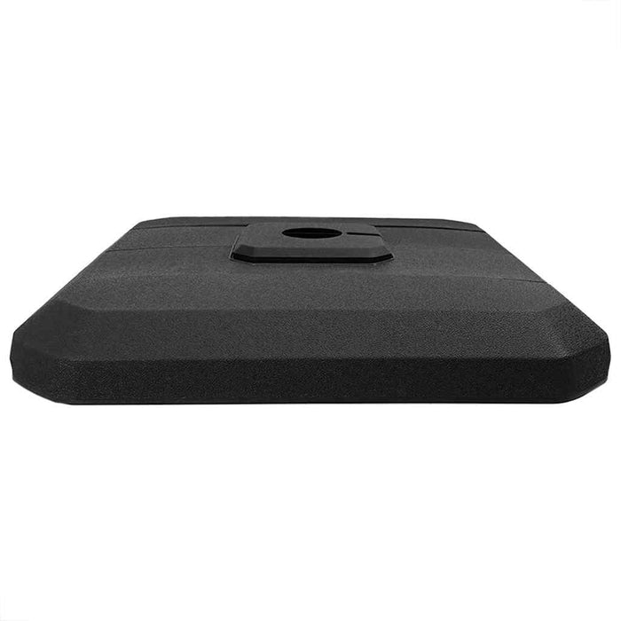 Cantilever parasollbase-sett 4 pcs Svart 98 x 98 x 13 cm Plast