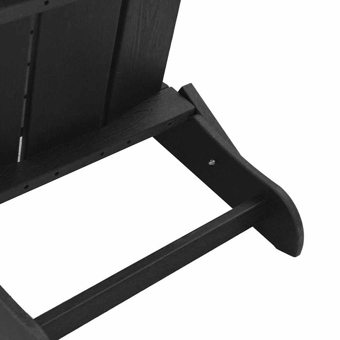 3-delt hage lounge sett svart HDPE