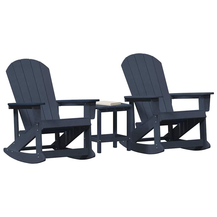 Hage lounge sett 3 pcs Marineblå Standard 38 x 38 x 46 cm HDPE