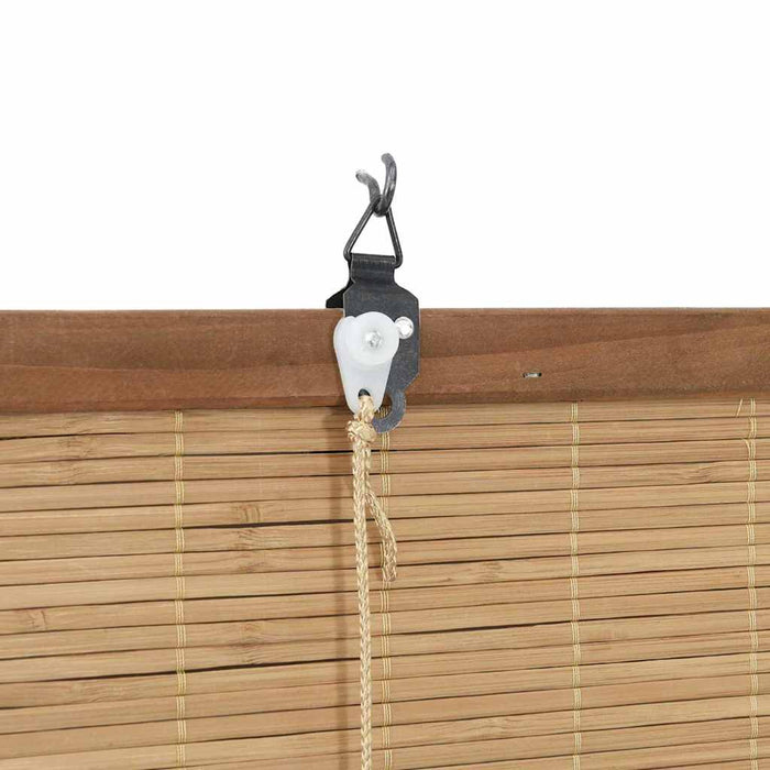 Vindu Persienner & Gardiner med gardiner Lys Brun Bambus