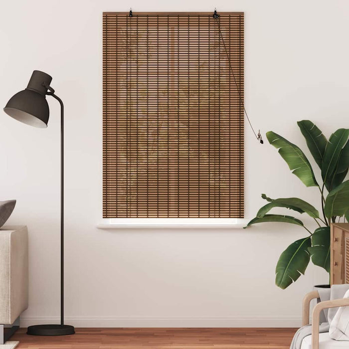 Vindu Persienne med gardiner Brun 90 x 160 cm Bambus