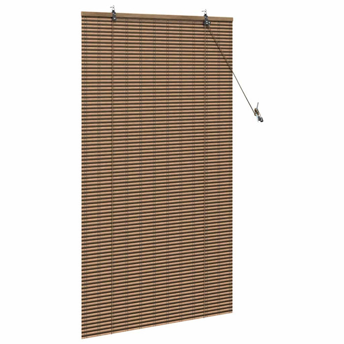Vindu Persienne med gardiner Brun 90 x 160 cm Bambus