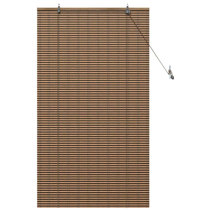 Vindu Persienne med gardiner Brun 90 x 160 cm Bambus