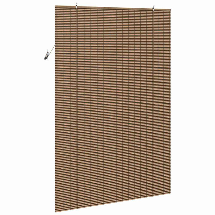 Vindu Persienne med gardiner Brun 140 x 220 cm Bambus