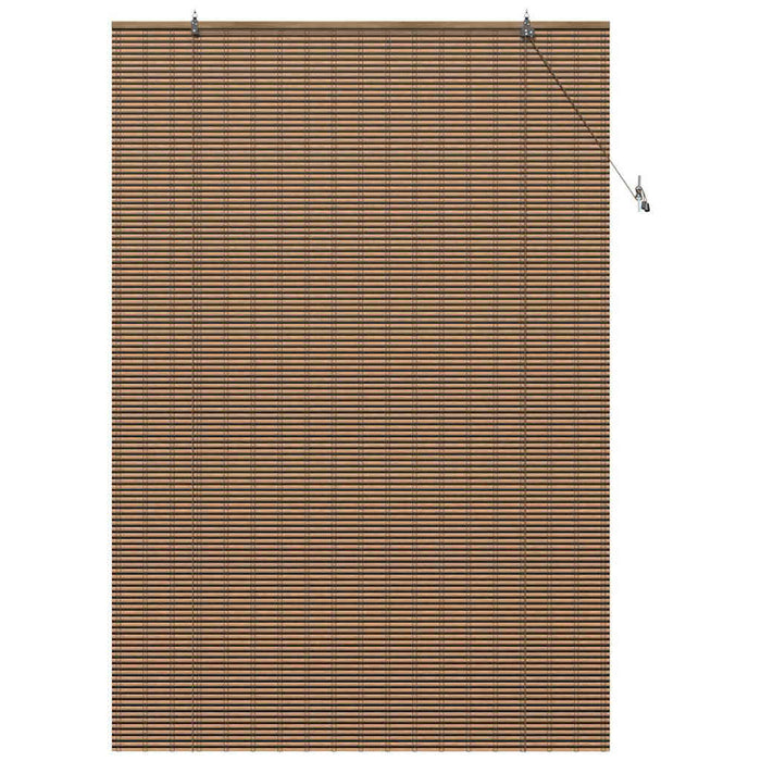 Vindu Persienne med gardiner Brun 140 x 220 cm Bambus