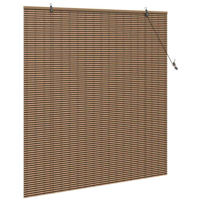 Vindu Persienne med gardiner Brun 150 x 160 cm Bambus