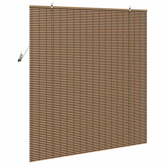 Vindu Persienne med gardiner Brun 150 x 160 cm Bambus