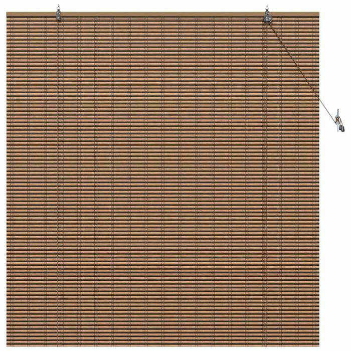 Vindu Persienne med gardiner Brun 150 x 160 cm Bambus