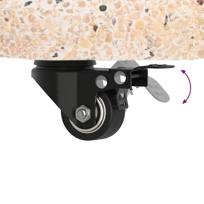 Parasolbase med hjul for 37/42/52/58mm poler Gul betong