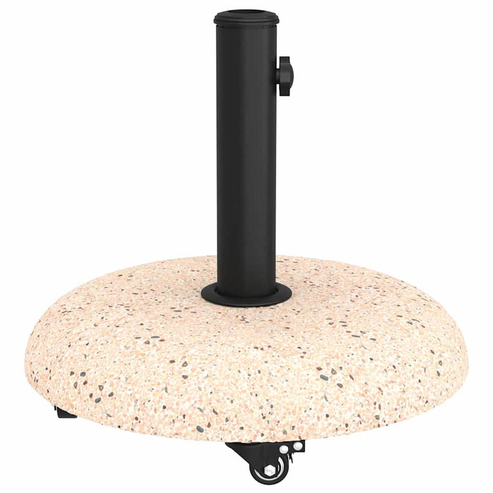 Parasolbase med hjul for 37/42/52/58mm poler Gul betong