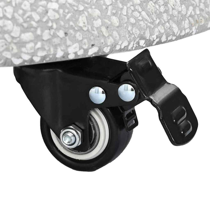 parasolbase med hjul for 37/42/52/58mm stenger Lysegrå betong