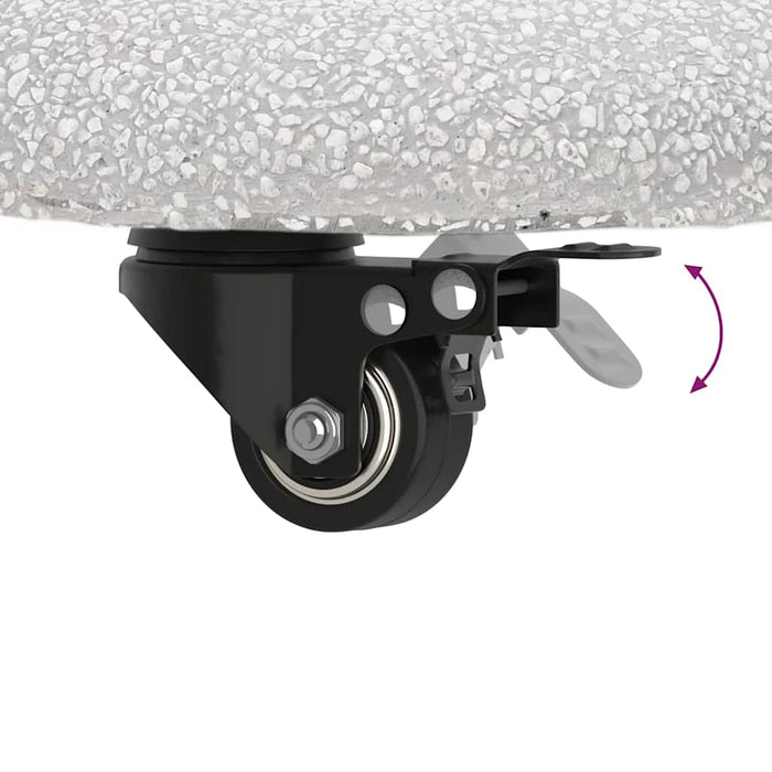 parasolbase med hjul for 37/42/52/58mm stenger Lysegrå betong