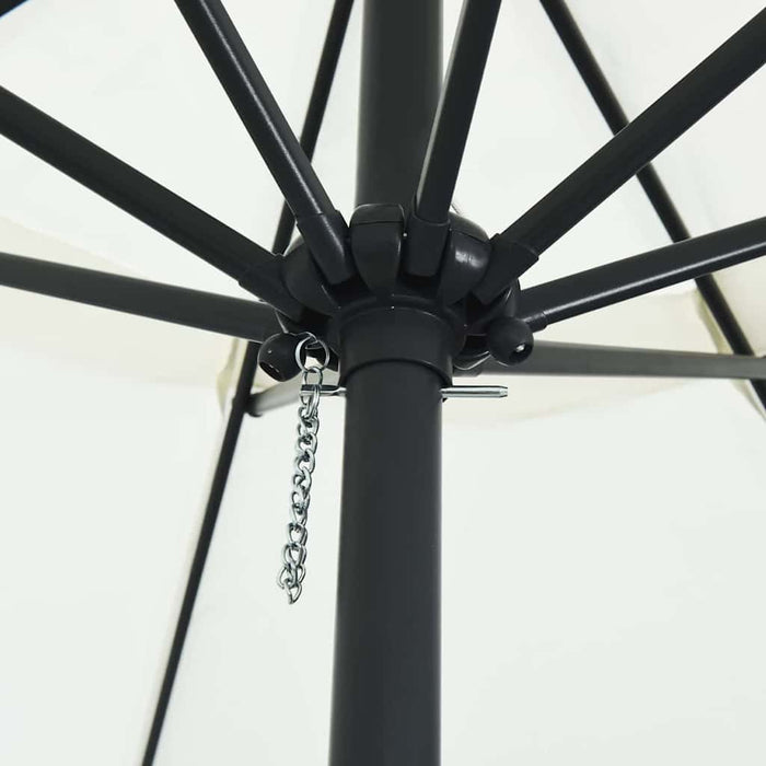 Hageparasol 395x245 cm Sandhvit