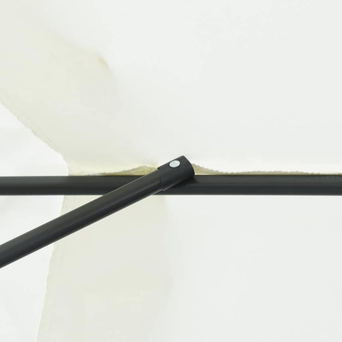 Hageparasol 395x245 cm Sandhvit