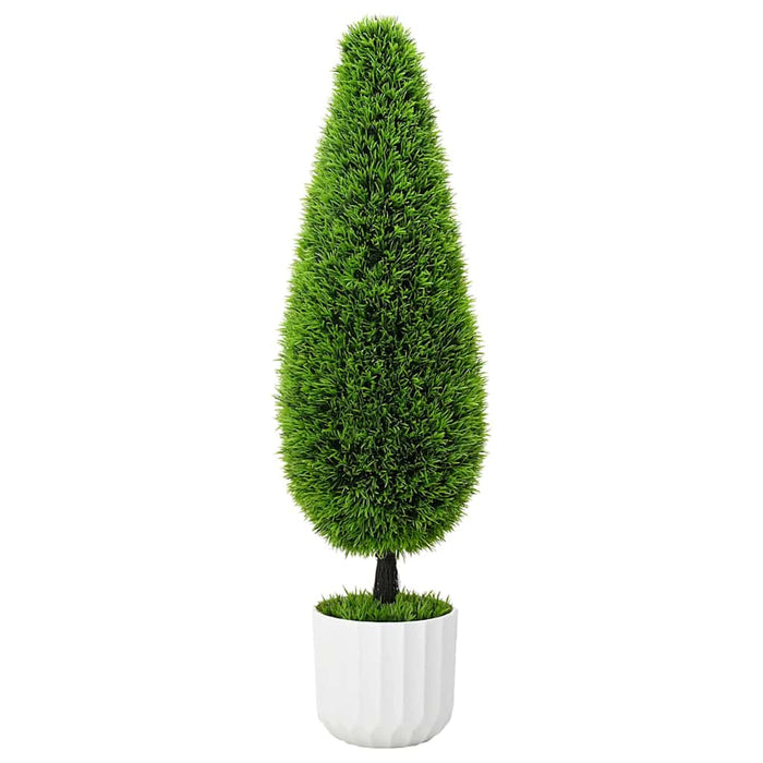 Kunstig Plante Topiary Furu med Potte 24x90 cm Grønn