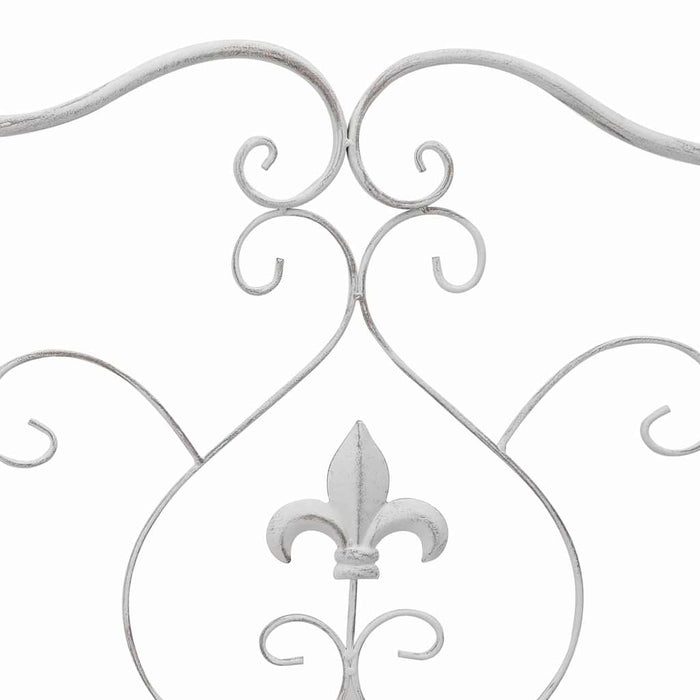 benk Hvit Metall 104 x 54 x 93 cm Holdbar Utendørs benk