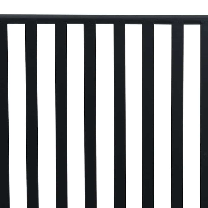 Utebenk Svart Metall Standard Holdbar Utebenk Rektangulær