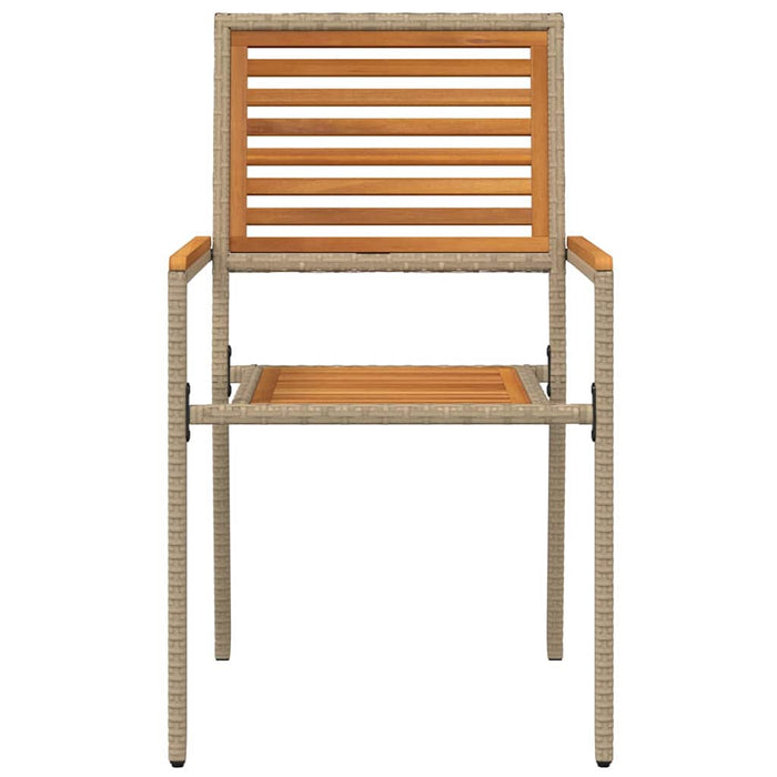 Hagemøbler med Puter 2 stk Beige Poly Rattan