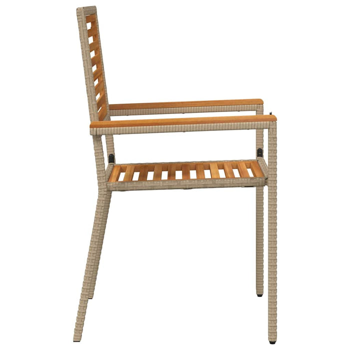 Hagemøbler med Puter 2 stk Beige Poly Rattan