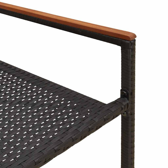 Stable Hagemøbler med puter - 2-delt sett i svart polyrotting