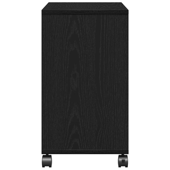 Sidebord med hylle Svart eik 50 x 30 x 55 cm Konstruert tre