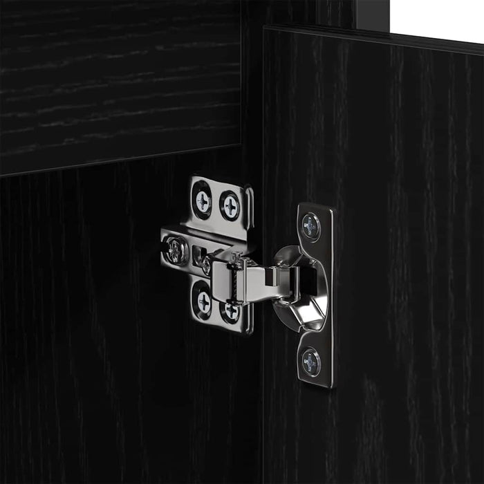 Sink Cabinet med dør Svart Eik 60 x 35 x 60 cm Konstruert tre