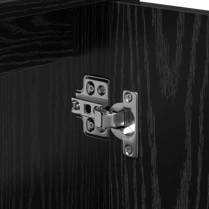 Sink Cabinet med dør Svart Eik 63 x 29 x 55 cm Konstruert tre