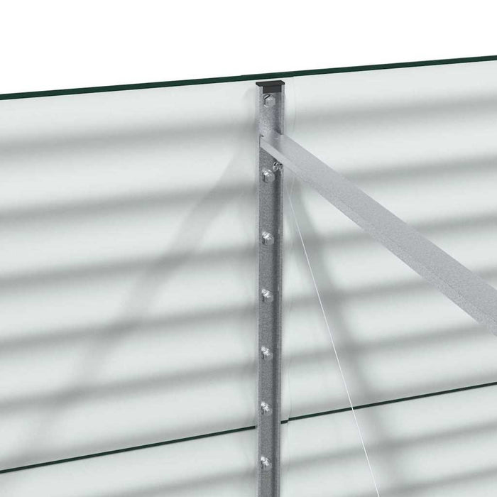 Hagehevet Bed Grønn 400x80x81 cm Galvanisert Stål