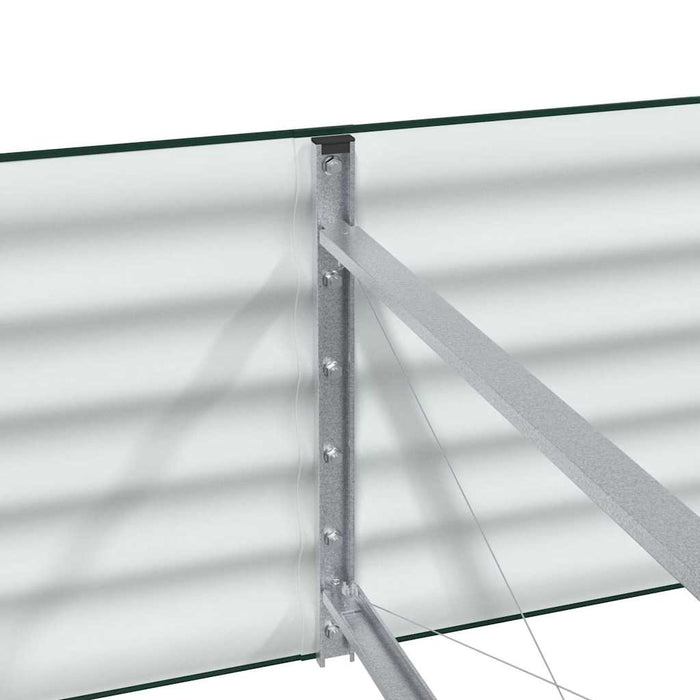 Høybed grønn 320 x 80 x 44 cm Stål