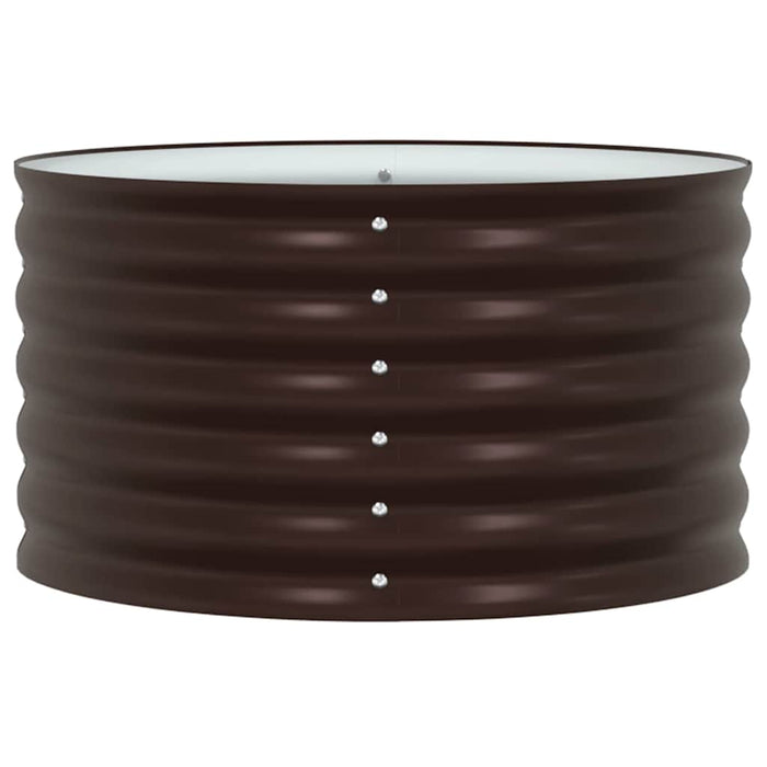 Hagehevebed Brun 80x80x44 cm Galvanisert Stål