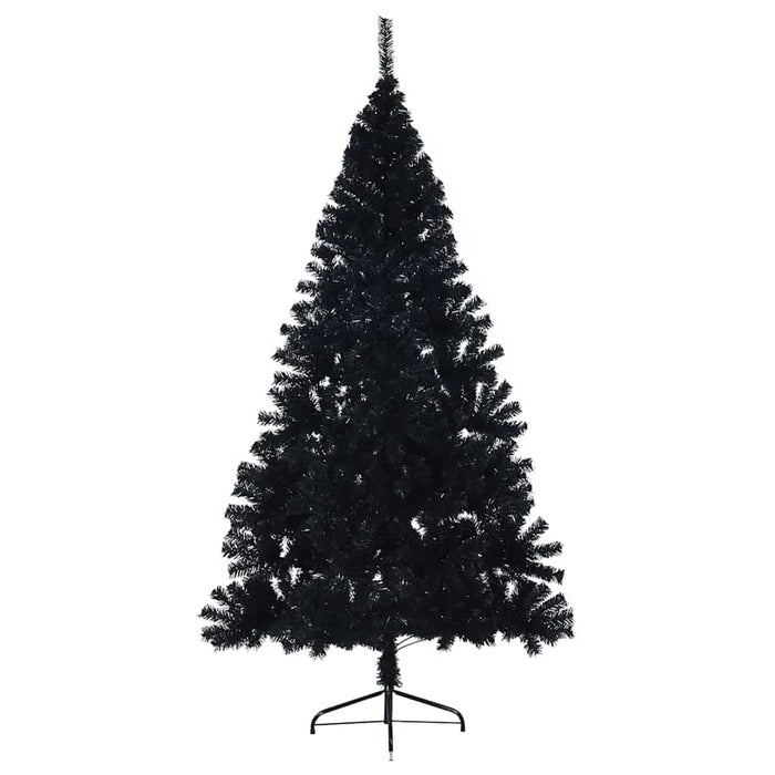 Kunstig Forhåndsopplyst Juletre med 300 LED Svart 210 cm PVC