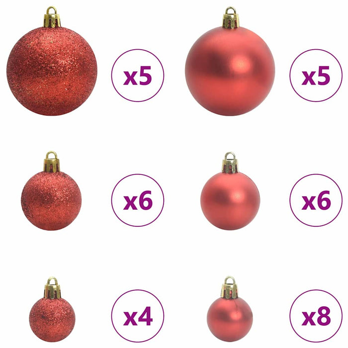 Kunstig sammensatt juletre med 150 LED grønn 150 cm PE og PVC