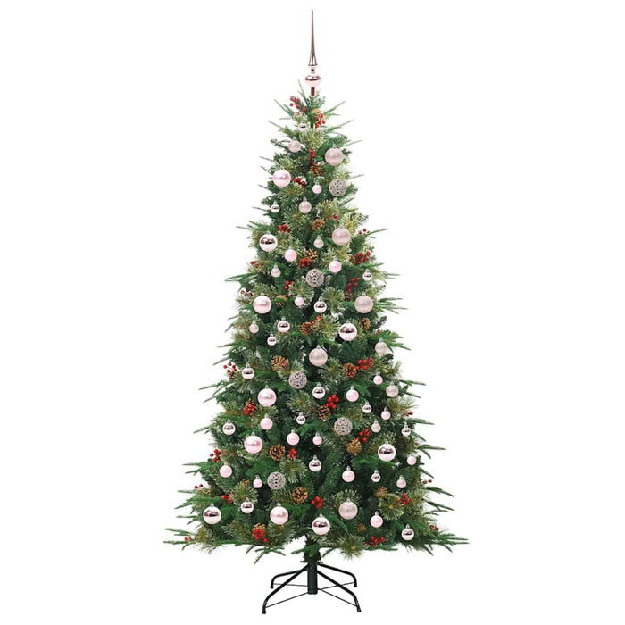 Kunstig sammensatt juletre med 300 LED grønn 180 cm PE og PVC